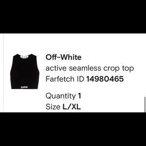 Off White Active Seamless Crop Top